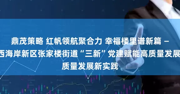 鼎茂策略 红帆领航聚合力 幸福楼里谱新篇 ——青岛西海岸新区张家楼街道“三新”党建赋能高质量发展新实践